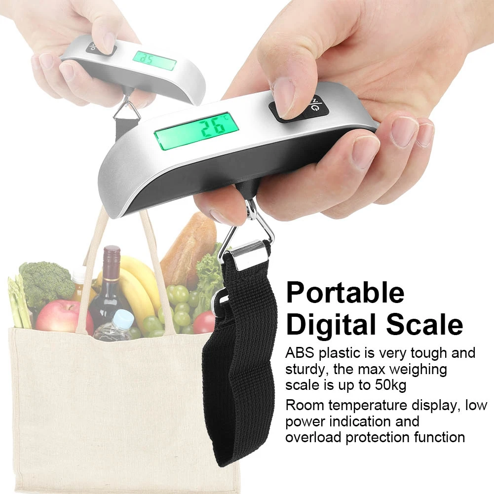 

Mini Size LCD Digital Electronic Hanging Scales Portable Hook Weighing Balance Max. Load 50Kg