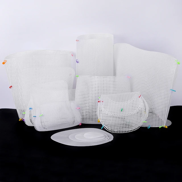 plastic mesh for craft ,white plastic