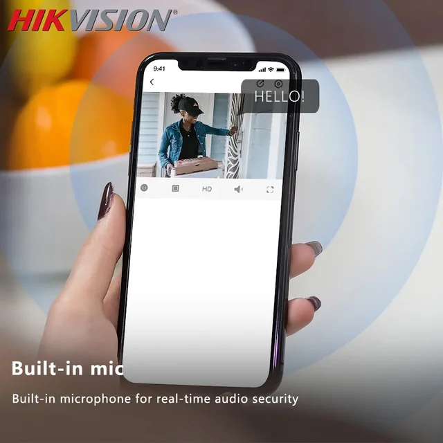 Hikvision DS-2CD2E43G2-U 4MP HD POE AcuSense IP camera support Motion & Face detection built-in mic Dome In-Ceiling mini camera 2