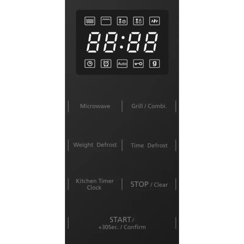 24 Inch 60cm Built-in Microwave With 0.7 Cu.ft. 20L Capacity, Touch Control, Black Microwave Oven 2