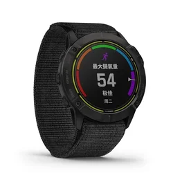 Nylon Hook and Loop Quick Dry Watch Band - 26/22/20mm Adjustable Strap - 26mm (Black)