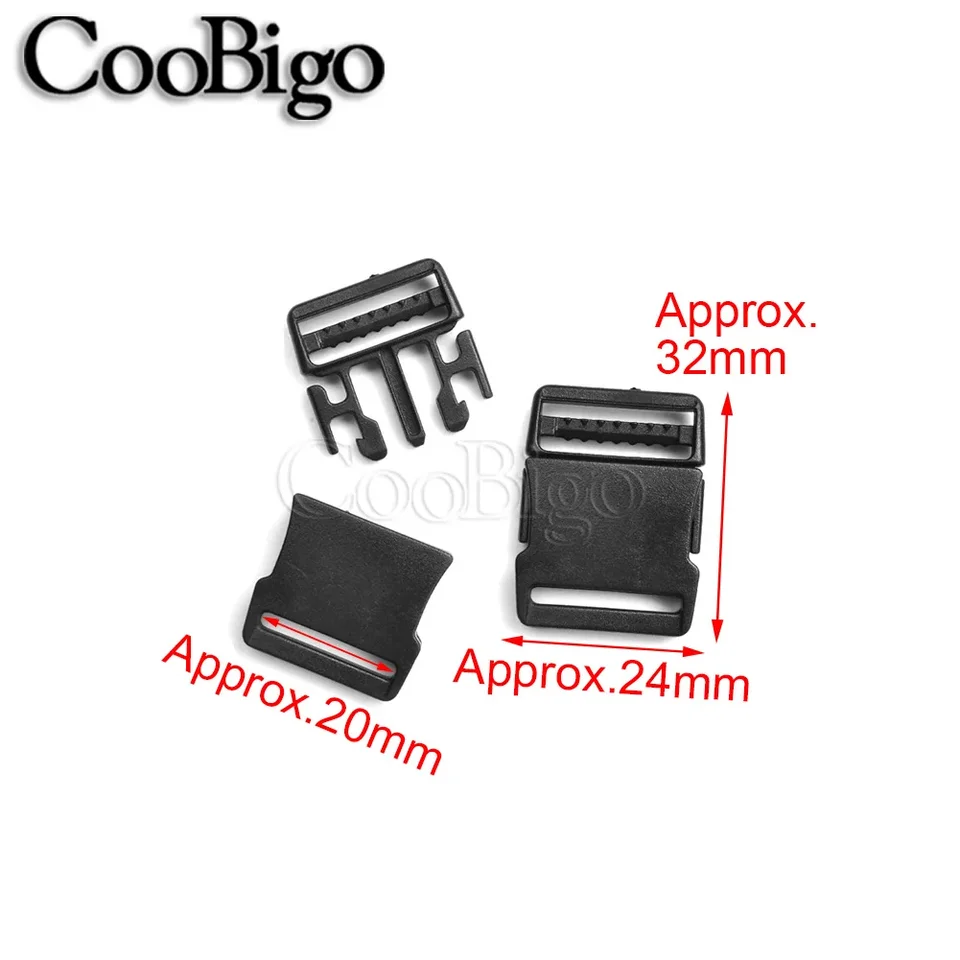 Fibbie A Sgancio Laterale Chudian - 60 Pezzi Da 10mm, Nere, Per Braccialetti, Collari Cani, Zaini - Foto 13