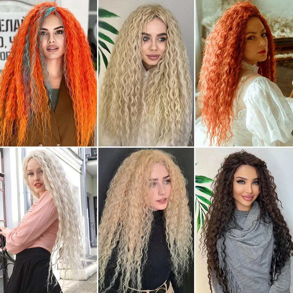 Ariel Curl Hair Water Wave Twist Crochet Hair Synthetic Crochet Braids Ombre Blonde Afro Curls Deep Wave Braiding Hair Extension 2