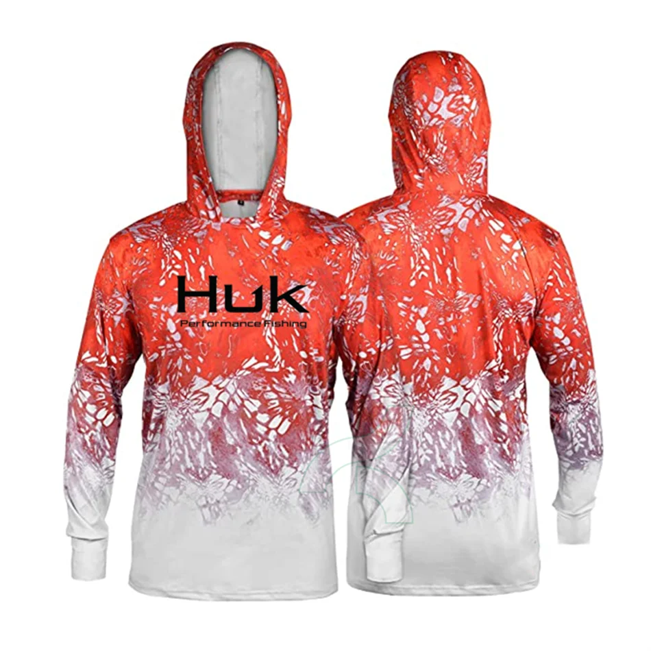 HUK Fishing Shirts UPF 50+ Hooded Fishing Clothes Sun Protection Long  Sleeve Hoodie Men's Outdoor Summer Jersey Camisa De Pesca - AliExpress