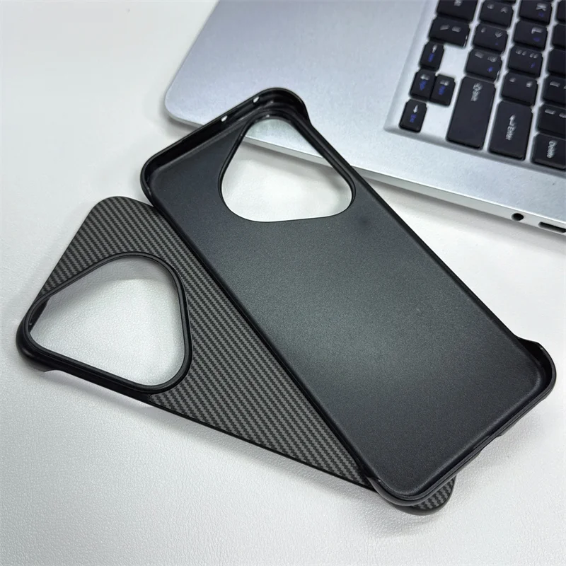 Ultra Thin Carbon Fiber Texture Magnetic Case - Frameless Hard PC Cover