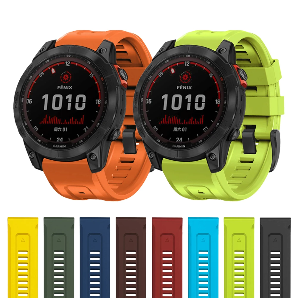 Quickfit 22mm 26mm řemen pro Garmin epix gen 2 silikon pás pro Garmin fenix 7 7X 5plus 6xpro enduro 2 náramek pásek hodinek