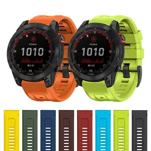 PONATTENO Lot de 2 bracelets de montre en nylon pour Fenix 6/Fenix 5, 22  mm, bracelet de sport à boucle souple pour Garmin Fenix 6 Pro/Sapphire,  Fenix 5/Fenix 5 Plus, Instinct, Forerunner