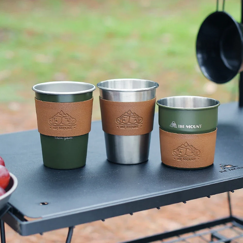 300ML Beer Wine Cups Stackable Camping Cup Drinking Cup Stainless Steel Lightweight for Home and Outdoor Use