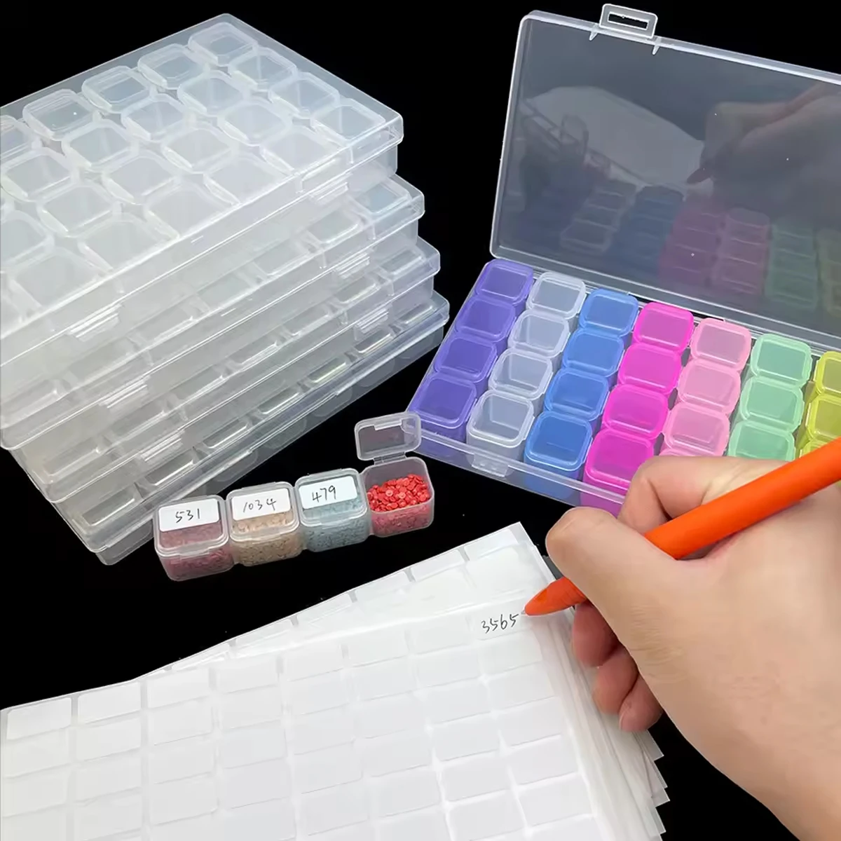 28 Grids Diamond Painting Tools Storage Box