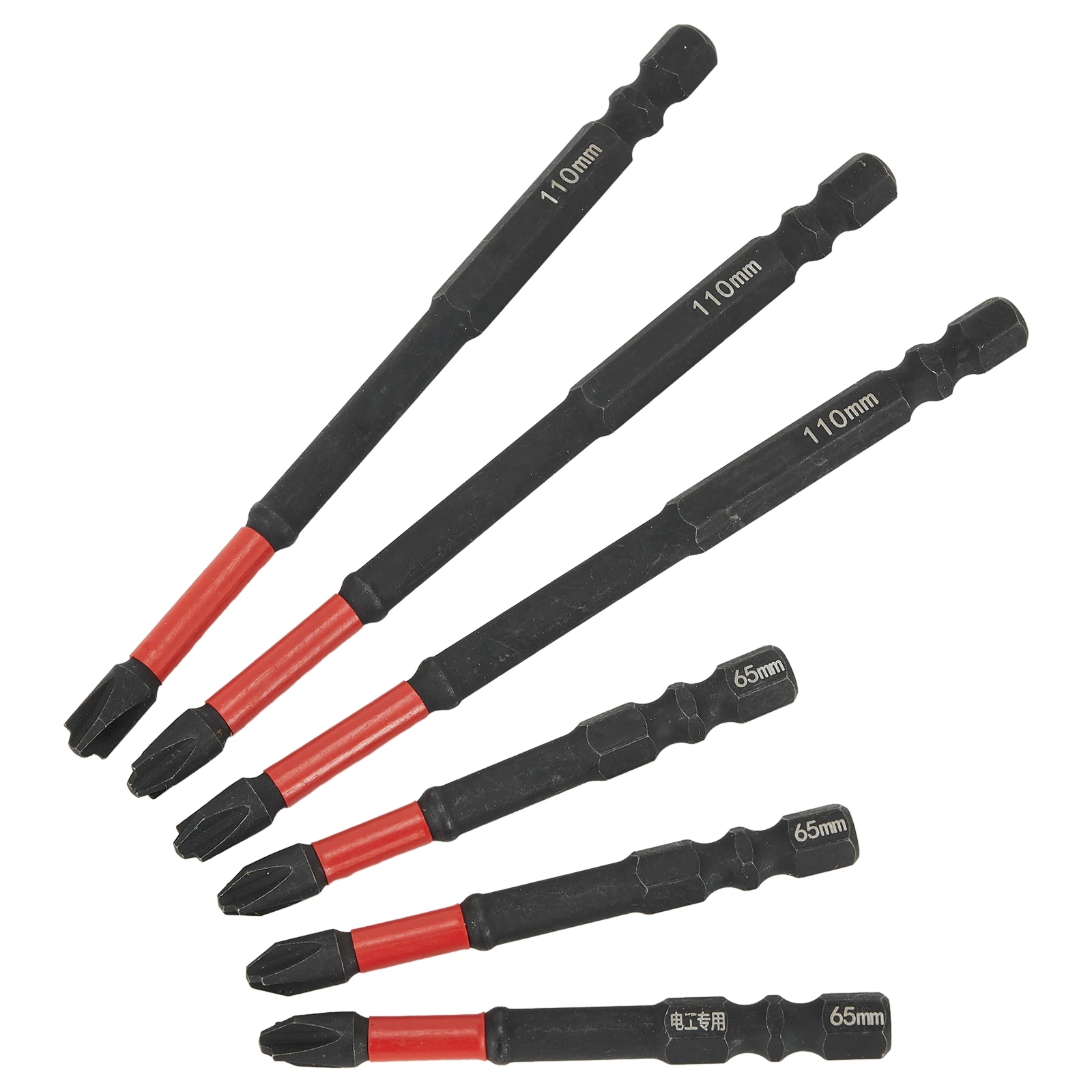 

6pcs 65mm 110mm Magnetic Special Slotted Cross Screwdriver Bit Electrician FPH2 For Socket Switch Circuit Breakers Power Tools