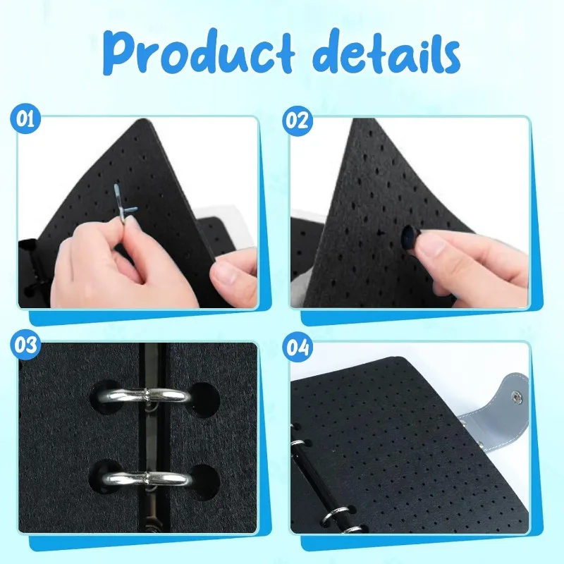 펠트 핀 브로치 디스플레이 보관북 DIY 배지 참 장식 정리북 금속 배지 보관함 기념품 앨범 핀 배지 컬렉션