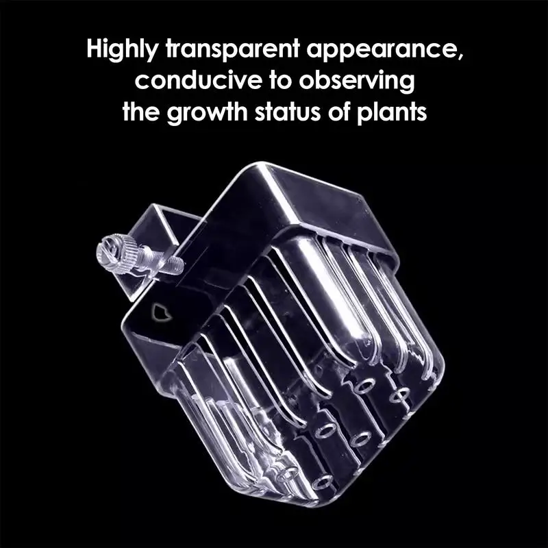 Fish Tank Plant Holder Transparent Aquarium Plant Basket Hydroponic Planting Basket for Landscape aquarium plant holder