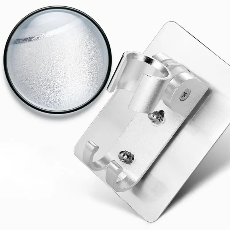 Wall Gel Mounted Shower Head Stand Bracket Holder Hand Held Bathroom Shower Head Fitting Portable Bathroom Accessories