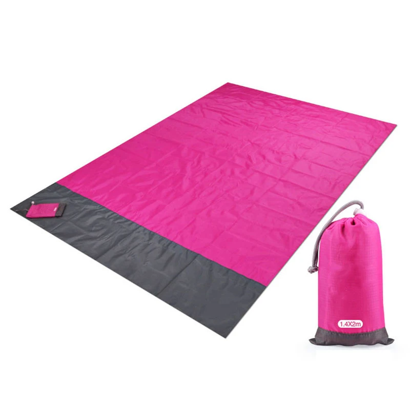 200x210cm Pocket Picnic Waterproof Beach Mat Sand Free Blanket Camping Outdoor Picknick Tent Folding Cover Bedding 4
