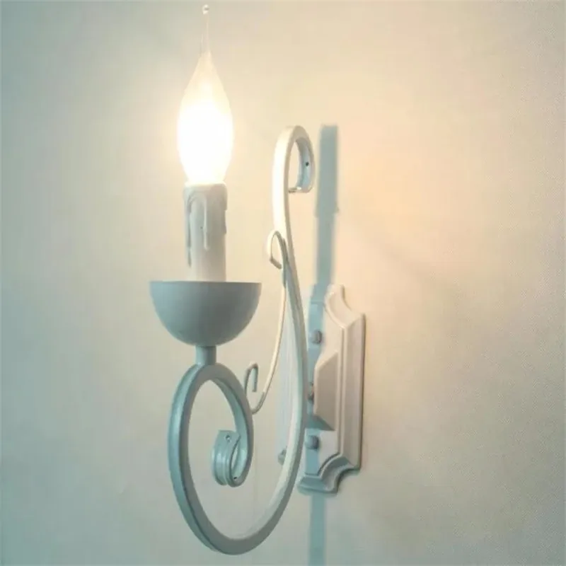 VintageGlow White Metal Wall Lamp