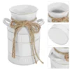 Vintage For Centerpieces Retro Milk Bottle Pitcher with Handle Iron Flower Pot White Jug Room Dried For Centerpieces 1