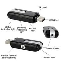 Pen Drive Espião c/ Câmera HD e Sensor de Movimentos