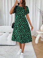 Plus Size Women's Fashionable Dress Outdoor Home Nightgowns Leopard Design Pattern Printed High Quality Loose Street Knee Skirts - Image 5