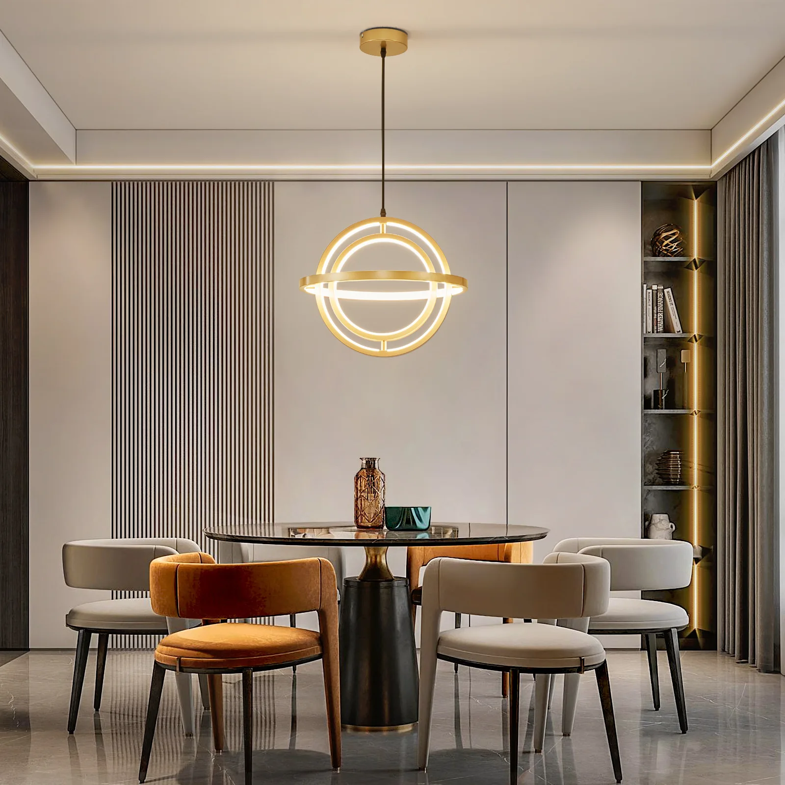 

Modern LED Chandelier For Kitchen Dining Room Living Room Bedroom Foldable Pendant Lamp Remote Control Ceiling Hanging Light