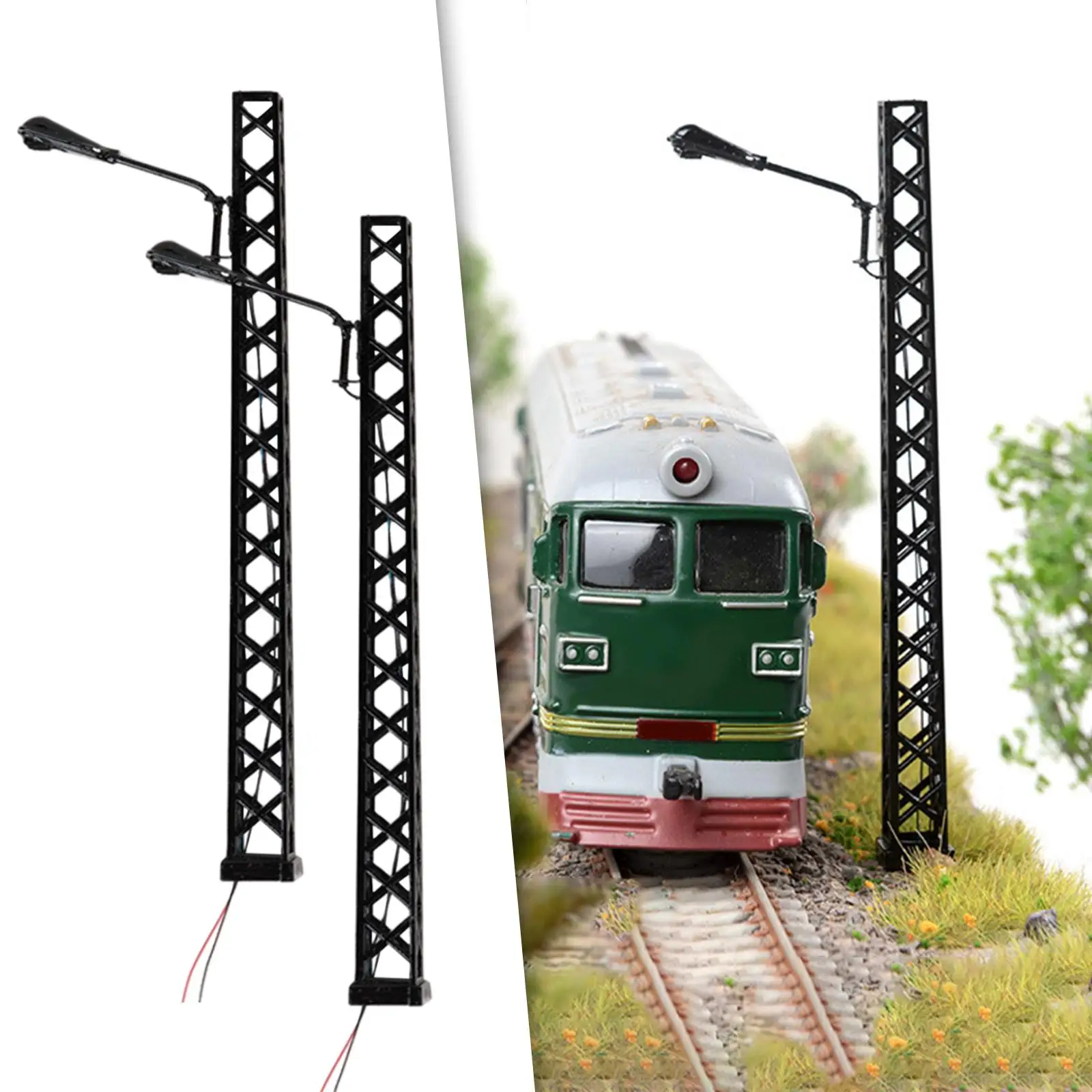 

2x1:87 решетчатые мачтовые светильники, декоративные миниатюрные Ландшафтные модели H0