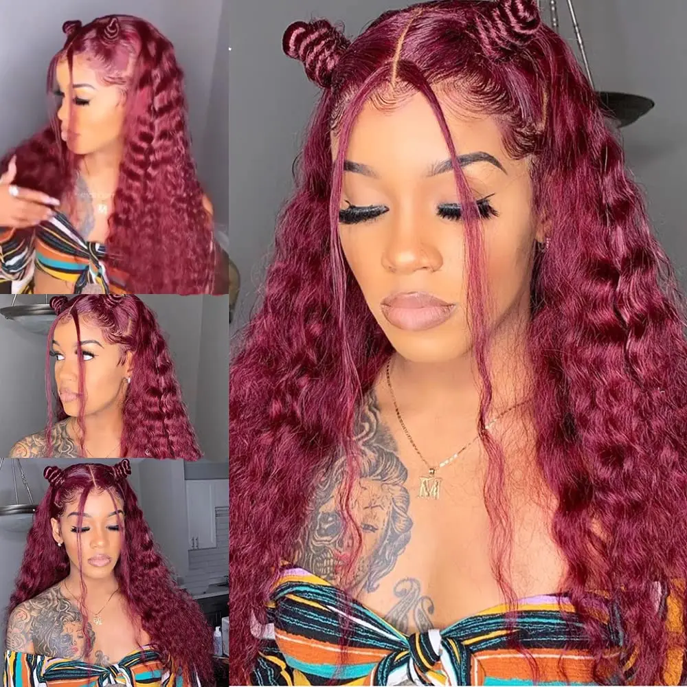 13X4 Kinky Curly Lace Wigs Synthetic Wig 180% Density Natural Black Soft Long Glueless High Temperature With Baby Hair For Women