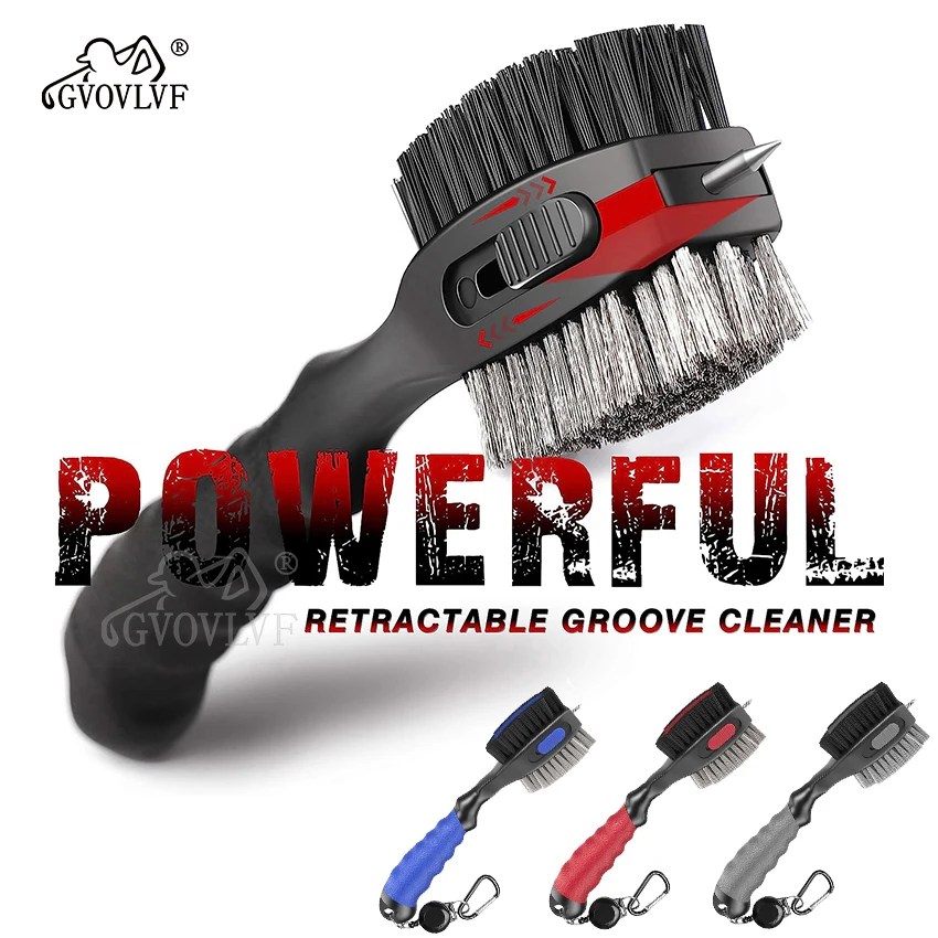 1piece Golf Club Brushes and Groove Cleaner with Magnetic Keychain