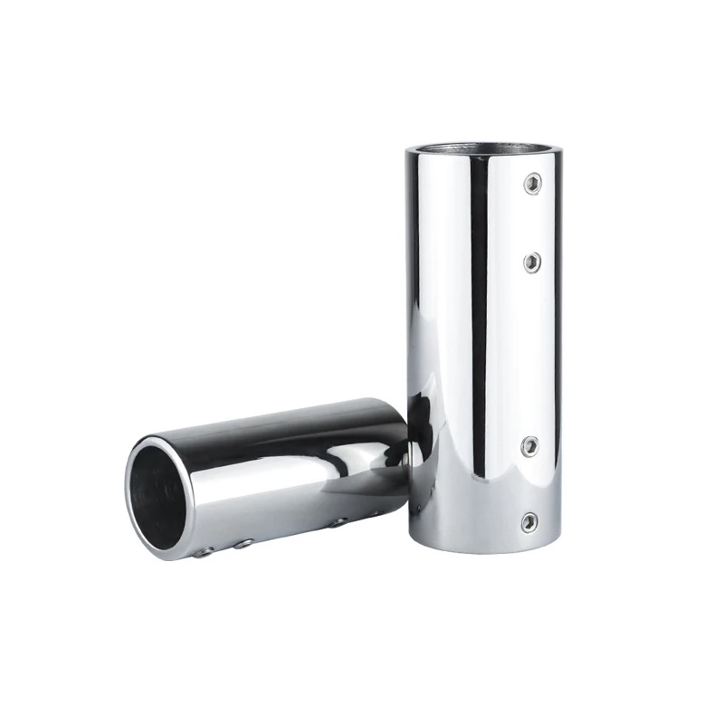 Boat Handrail Fittings Boat Handrail Pipe Fittings 180 Degree Flat Mouth Pipe Connector 316 Stainless Steel Elbow Tee Straight Rail Connector