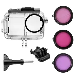 Durable 196FT Waterproof Diving Case for Action Cameras - Ideal for Snorkeling and Underwater Adventures (Case Filter)