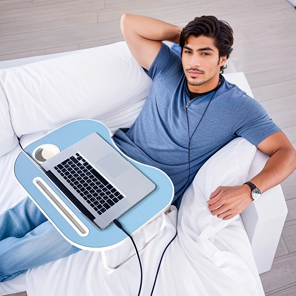 Folding Computer Desk Laptop Desk Foldable Bed and Sofa, Laptop Desk, Portable and Lightweight Computer Stand, Small Tray