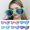 Trendy Masquerade Party Props Large Frame Big Glasses Shades Glow Glasses Square Glasses 2