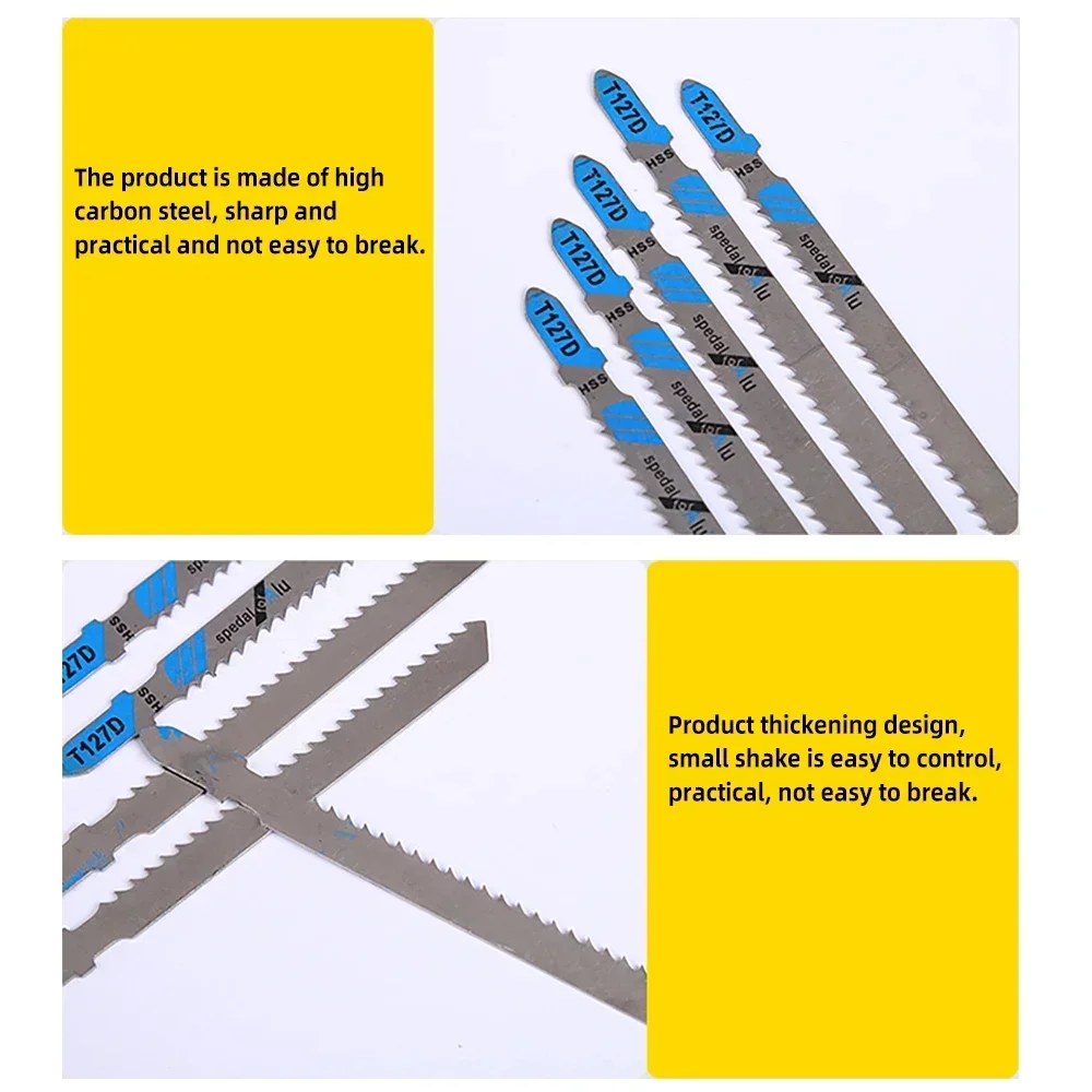Jig Saw Blades T144D T244D T111C T127D HCS T-Shank Curved Jigsaw Blades For Wood Fast Cutting Tools 74mm