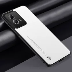 Luxury Leather Full Protection Phone Case - Plain Design for Edge Plus 2022 (White)