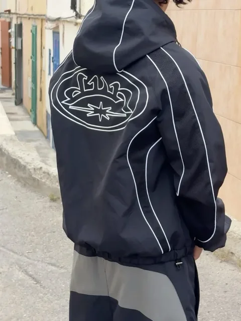 American New Fashion Letter Embroidery Patch Zipper Sweater Women Y2K Harajuku Vintage Gothic Casual Joker Sports Sweater 2