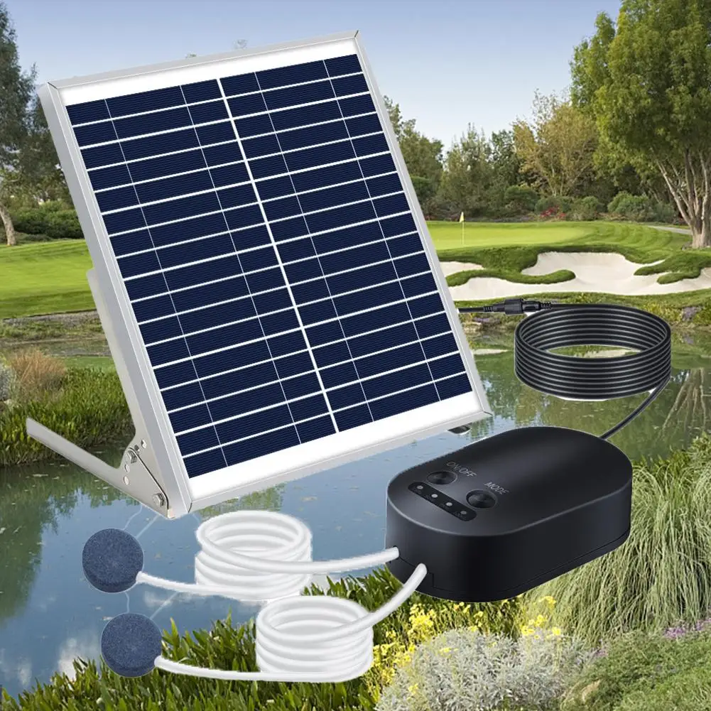 Mini Solar Powered Water Oxygenator High-power Low Noise Garden Fish Pond  Aquarium Air Pump Air Compressor Aerator Air Maker - AliExpress