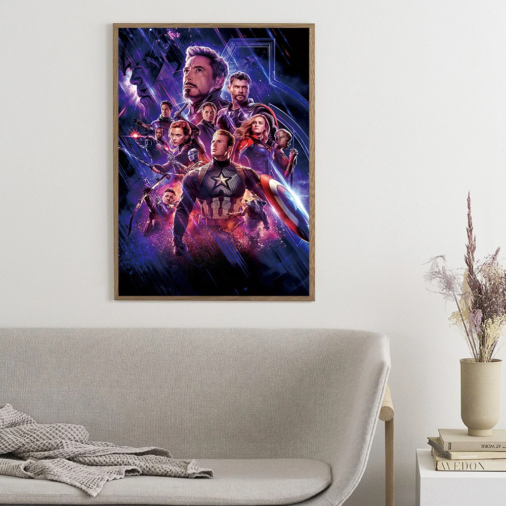 Marvel Movie Poster The Avengers Canvas Wall Art Superhero Characters HD  Print