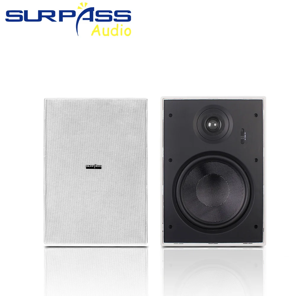 8InchCoaxialSpeaker80WABSMaterialRectangularPassiveCeilingSPK
