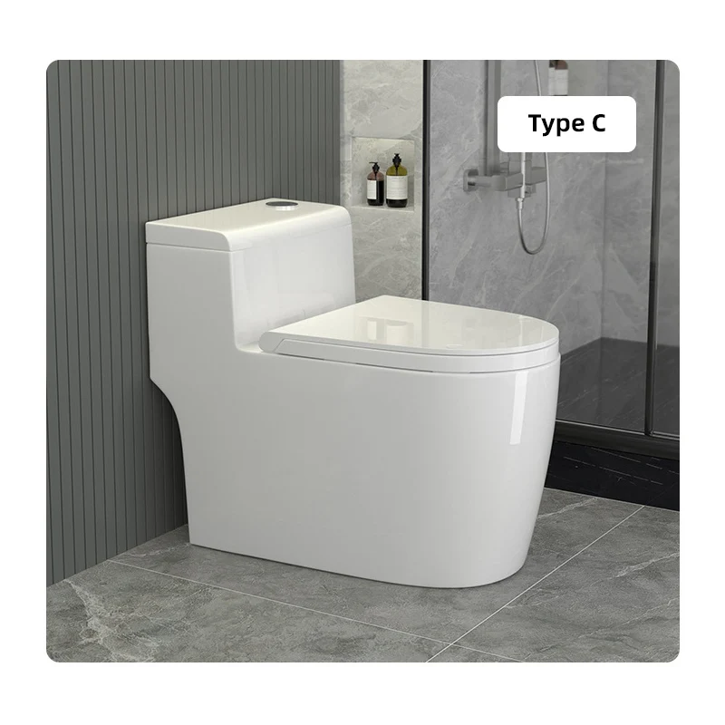 New Fashion Modern Design Bathroom Floor Standing Ceramic Integrated Toilet Seat with Seat Cover