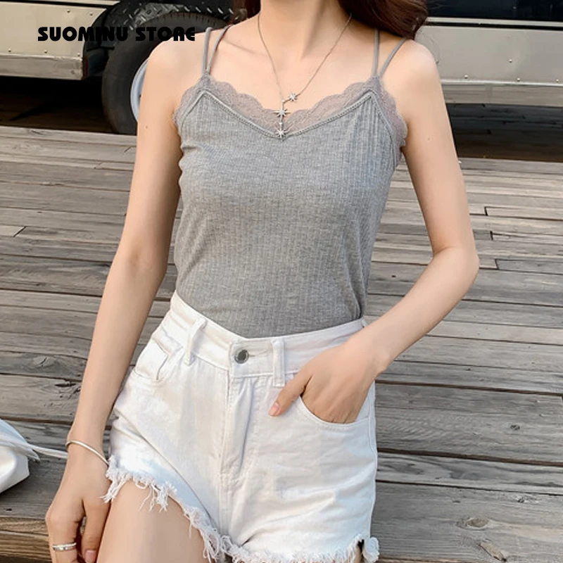

Lace Sexy Tank Halter Can Be Worn Over Women Beauty Back Vest Underwear