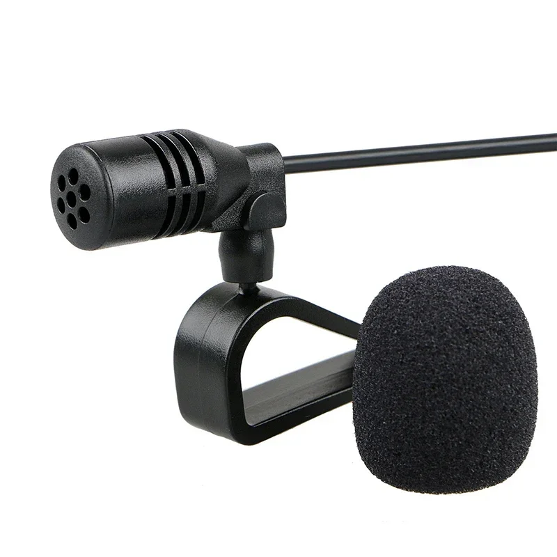 5m Microphone Cable Low impedance Anti noise U-type fixing clamp Car For Radio GPS External Mic 2.5mm Connector
