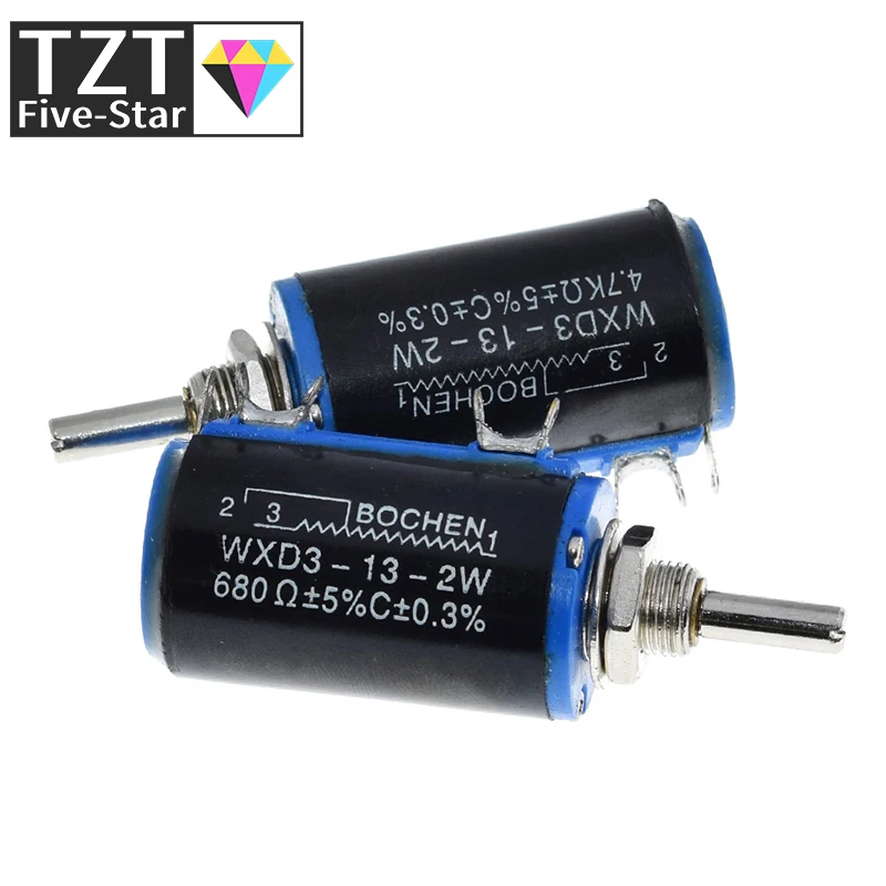 Wirewound resistor Metal wirewound resistor TZT WXD3-13-2W Ohm Wirewound Potentiometer