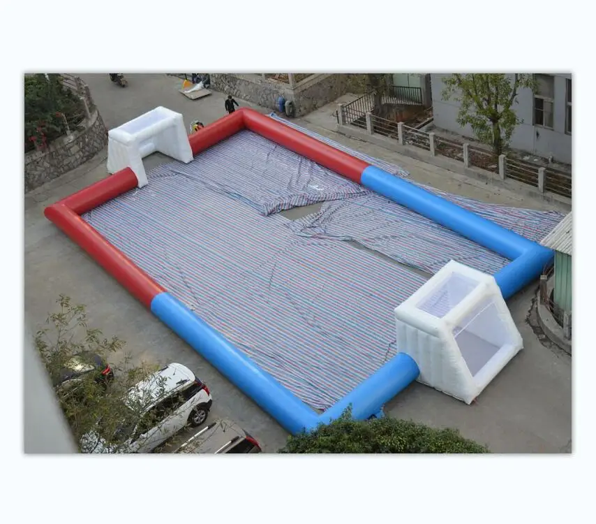 Inflatable Football Human Table Football Pitch Foot 12 Players Field 12x6 Meter Castle Indoor & Outdoor Entertainment Included