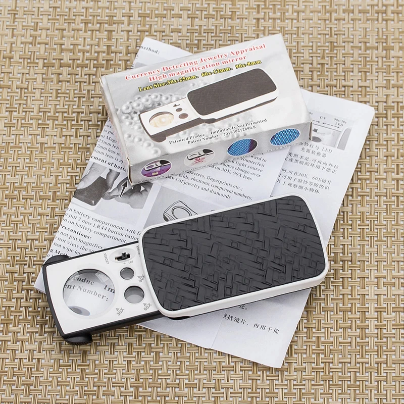 Lente Ingrandimento 30X/60X/90X Per Gioielli - Con Luce LED E UV - Foto 11