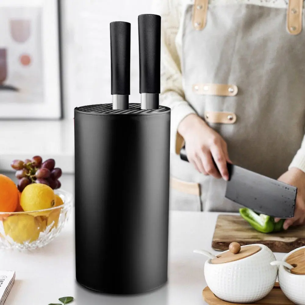 Knife Holder 8.8inch Kitchen Chef Ceramic Knife Inserted Plastic Knives Block Storage