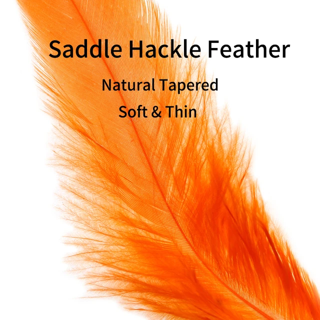 Lionriver 100pcs 4″- 6″ Natural / Dyed Cock Feathers Saddle Hackle