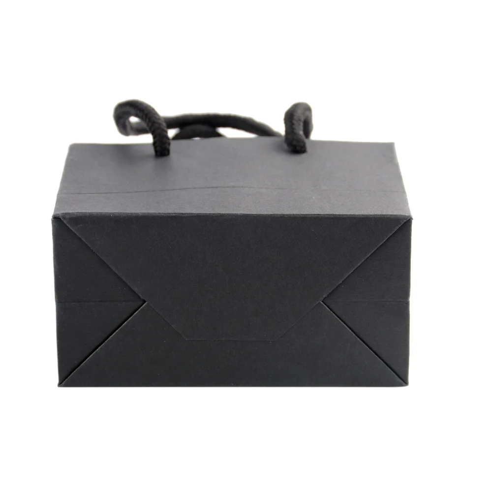 5pcs Black Gift Bag Present Handles Bags Shopping Packing box bag Clothes  Gifts Bag Eid Mubarak Kraft Paper Bags Favors Supplies