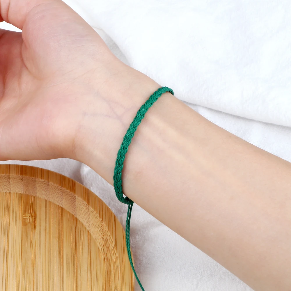 Handwoven Rope Bracelet 26 Styles Wax Line Handmade Braided Adjustable Couple Bracelet for Friend Women Men