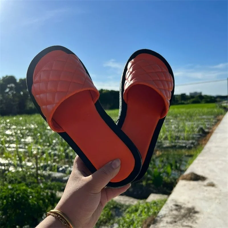 2023 Summer Wedges Slippers Women Shoes Peep Toe Slip on Mules Thick Bottom Designer Heels Black White Runway Lazy Shoes Female