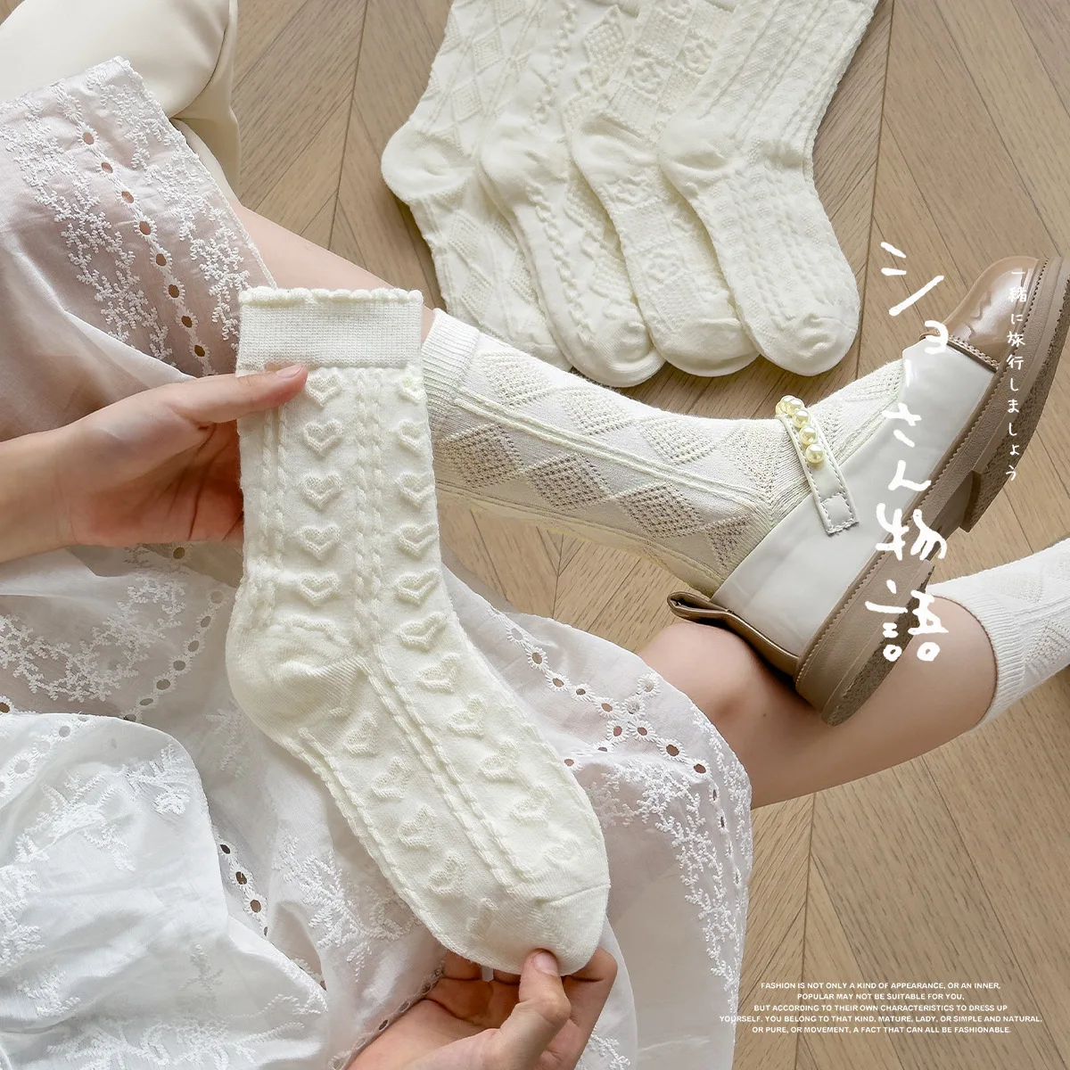 5 Pairs Girls Socks Solid White Cotton Socks A Class Socks Baby Autumn Mid Calf Socks Children Medium Socks Baby Kids Socks 2