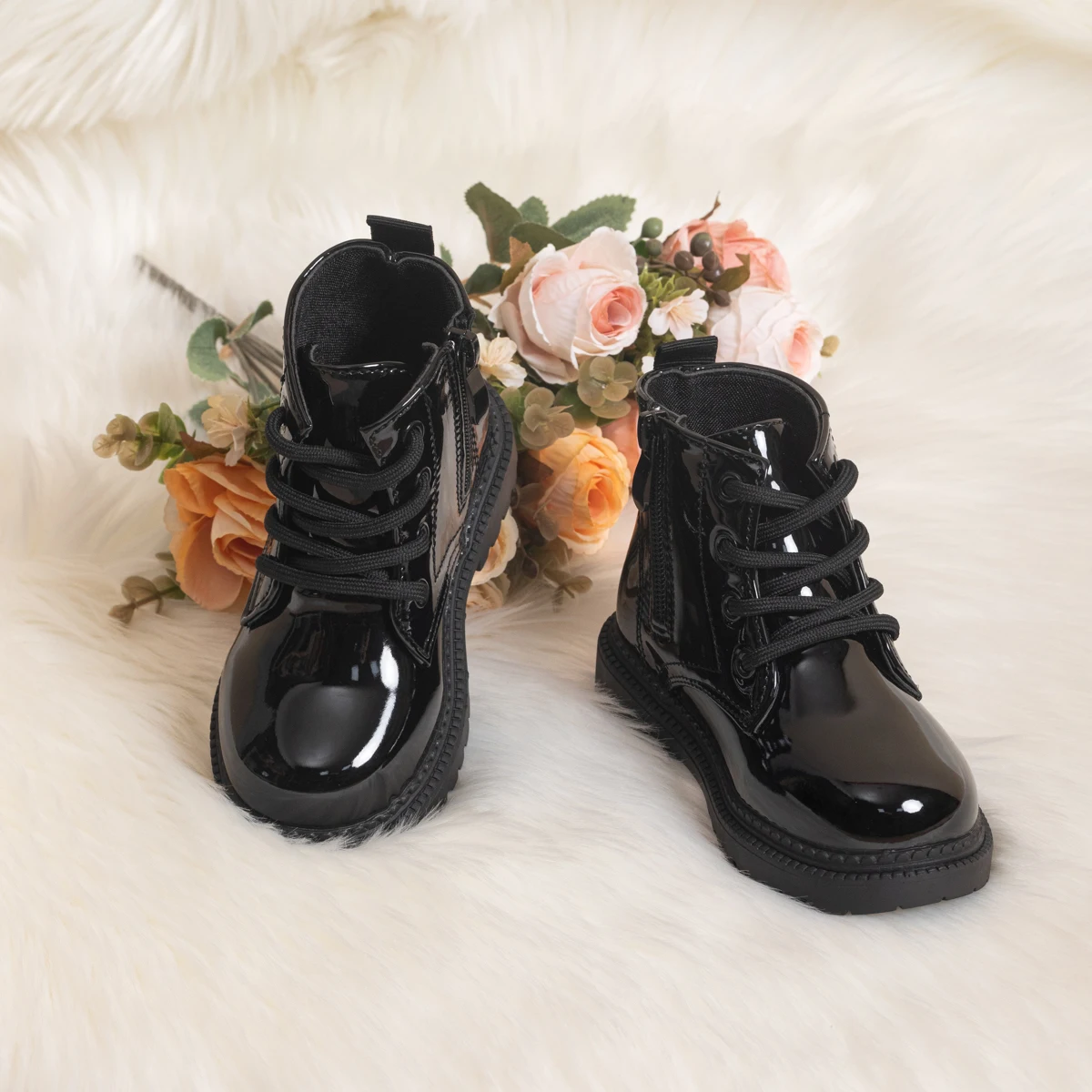 Baby Autumn and Winter Fashionable Round Toe Thick Sole Single Comfortable Short Boots New Hot Sale Kids One-piece Toddler Shoes