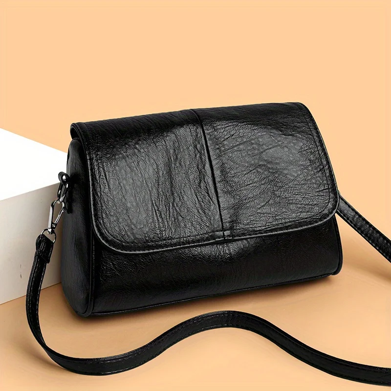 Vintage Handbag Crossbody Bag, Large Capacity Multi Compartment Shoulder Purse, Everyday & Formal Bag for Work, Travel, Shopping